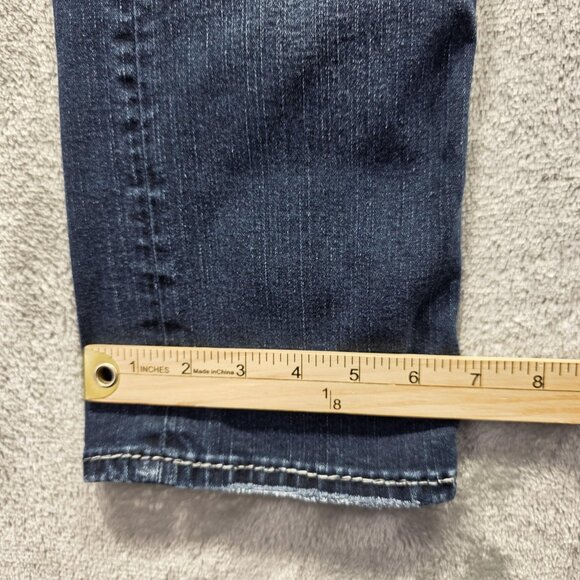 Silver Jeans Suki Mid Capri Womens 28 Blue Distressed Embroidered Pockets Denim - Picture 12 of 12